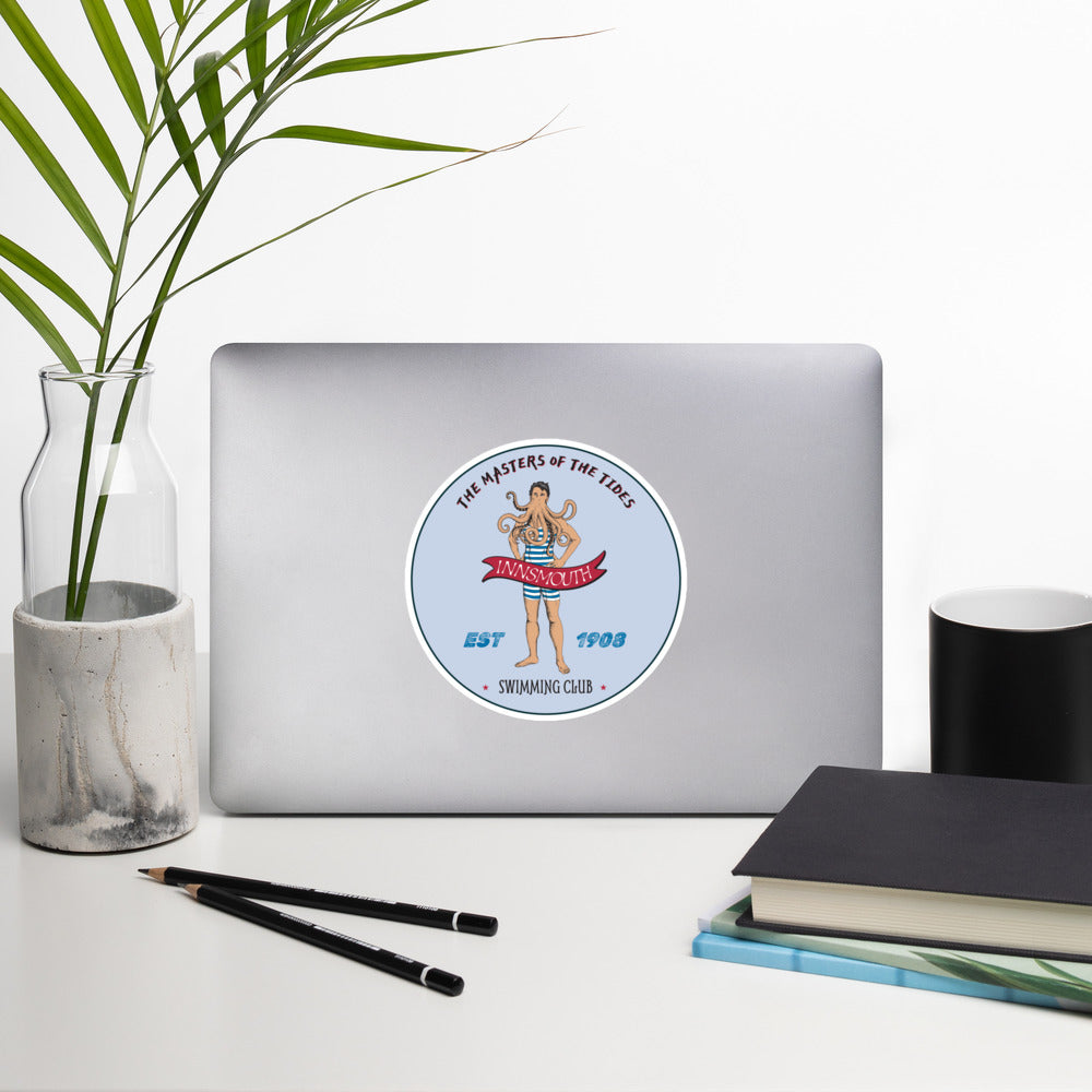 The Shadow over Innsmouth Lovecraft Cthulhu Swimming Club Bubble-free stickers