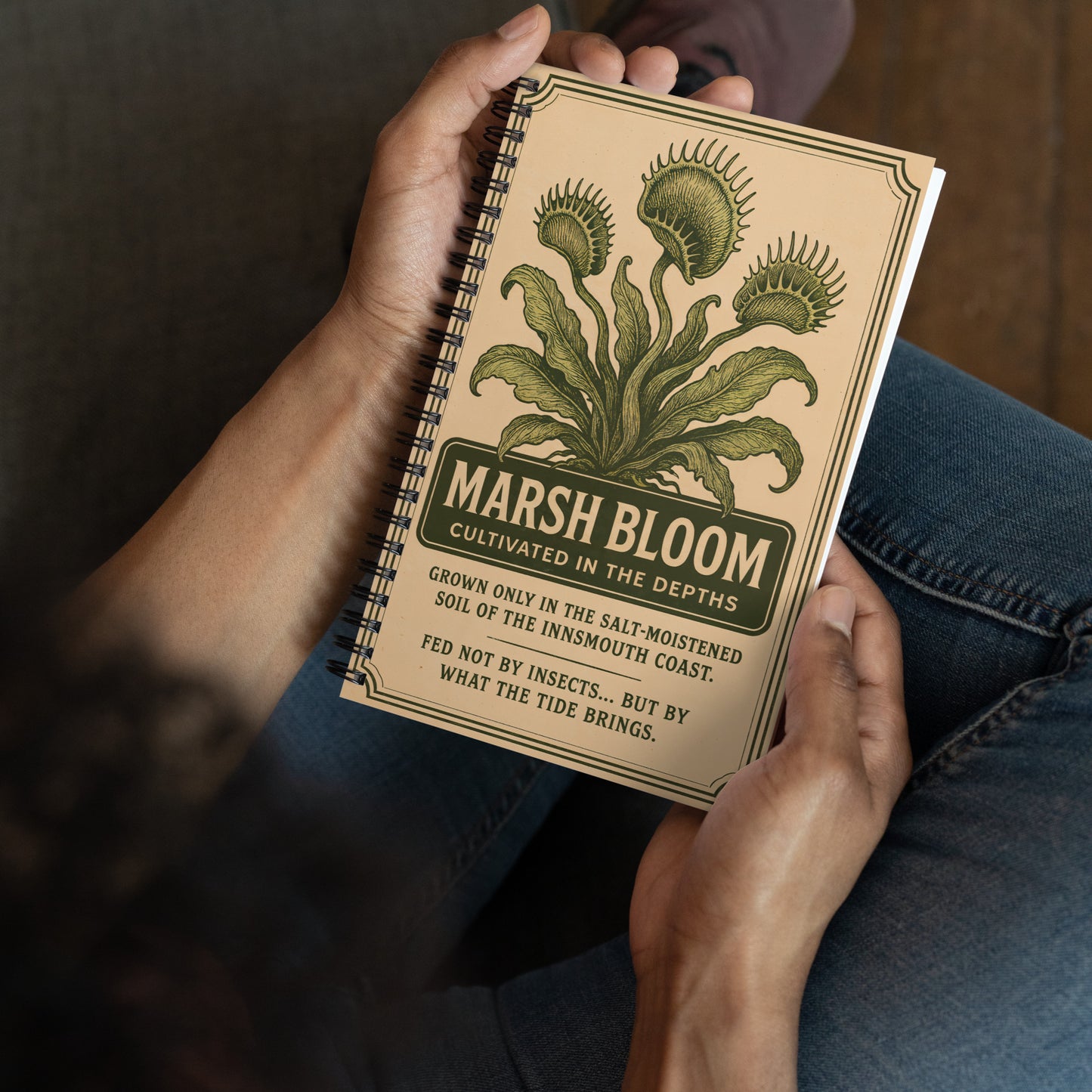 Marsh Bloom – Cultivated in the Depths Spiral notebook