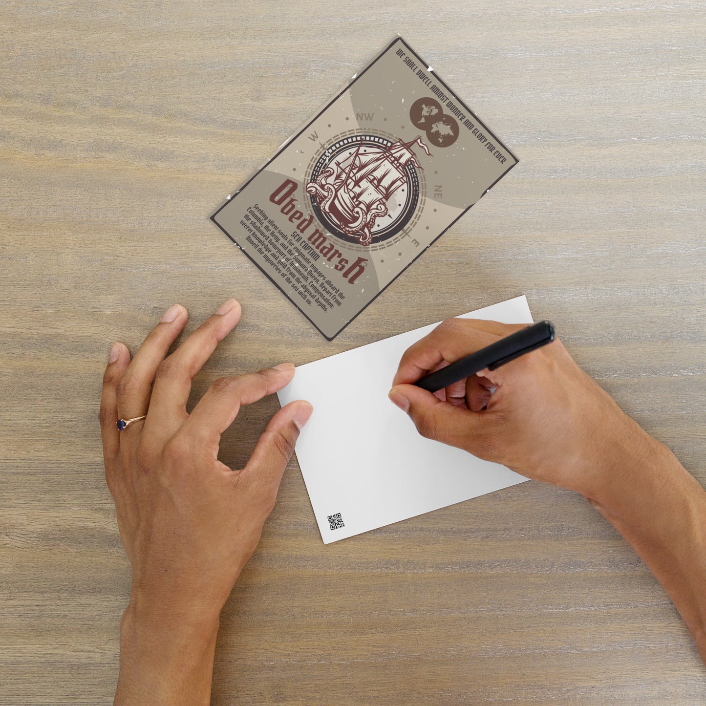 Obed Marsh Seekapitän Innsmouth Standard Postkarte