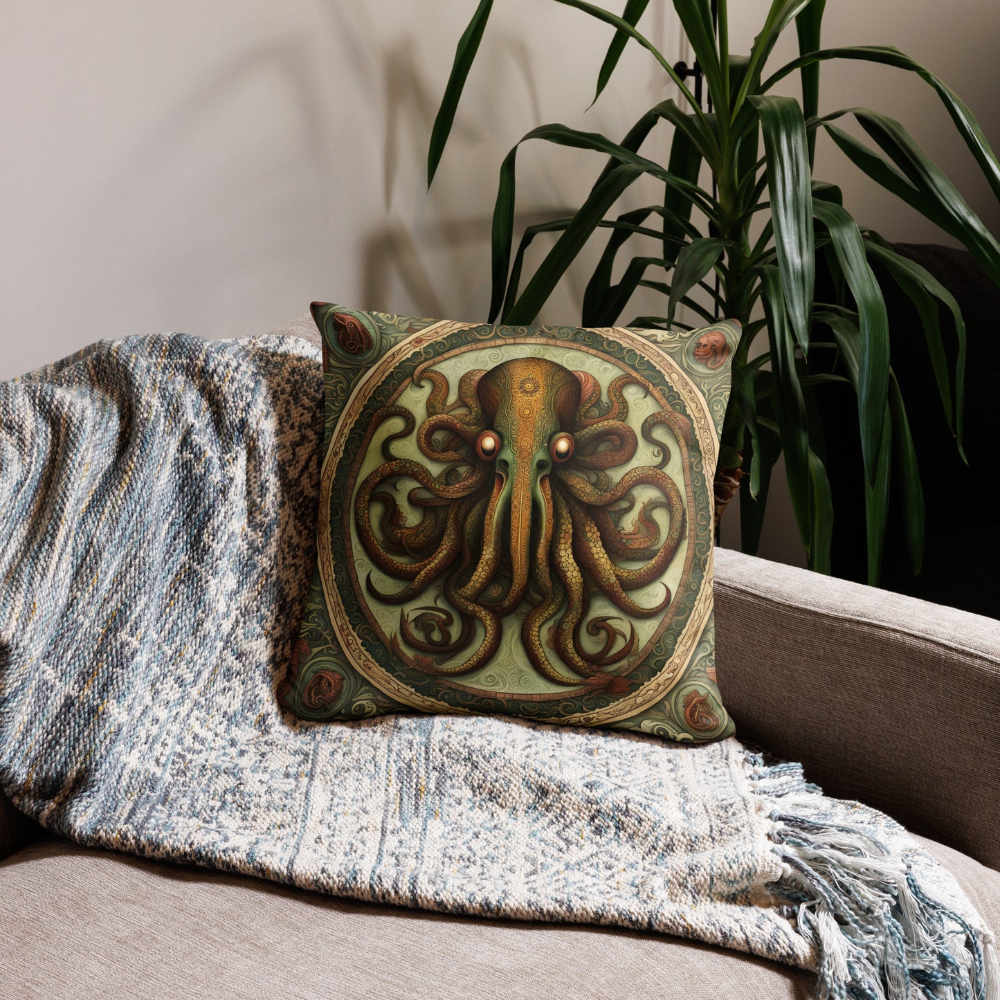 Funda de almohada Cthulhu Códice mesoamericano