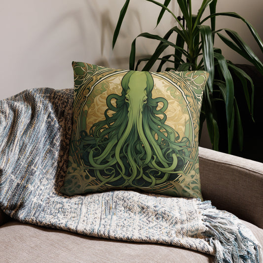 Funda de almohada Cthulhu Art Nouveau