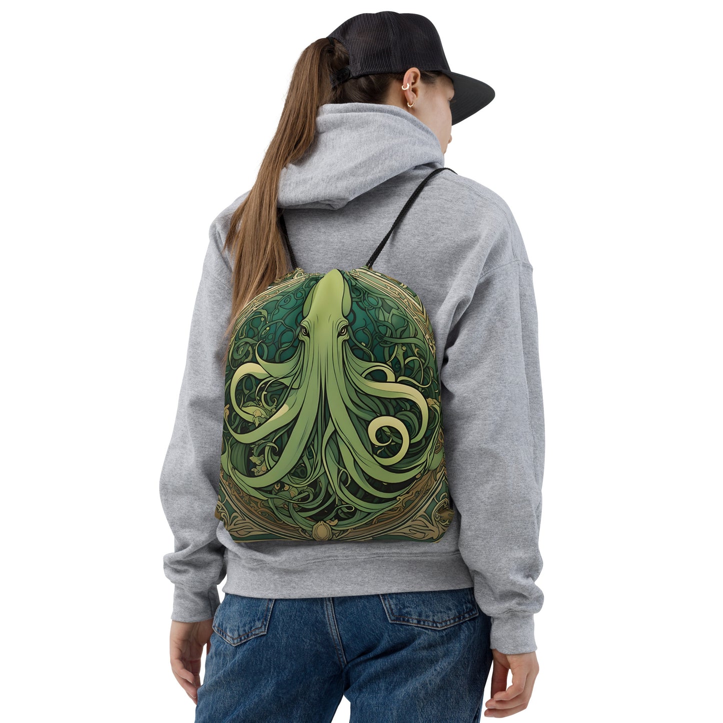 Cthulhu Art Nouveau Drawstring bag