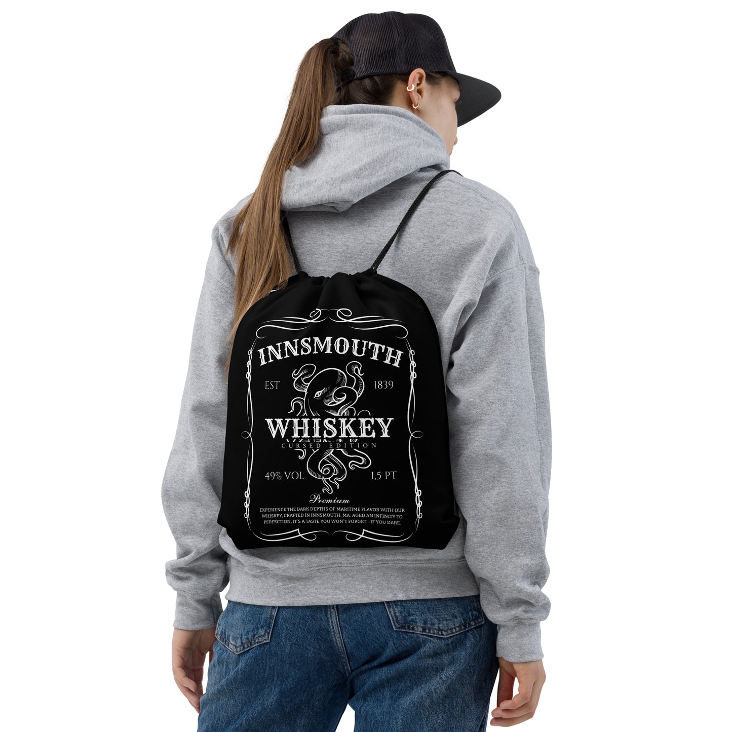 Innsmouth Whiskey Label Lovecraft Kordelzugtasche