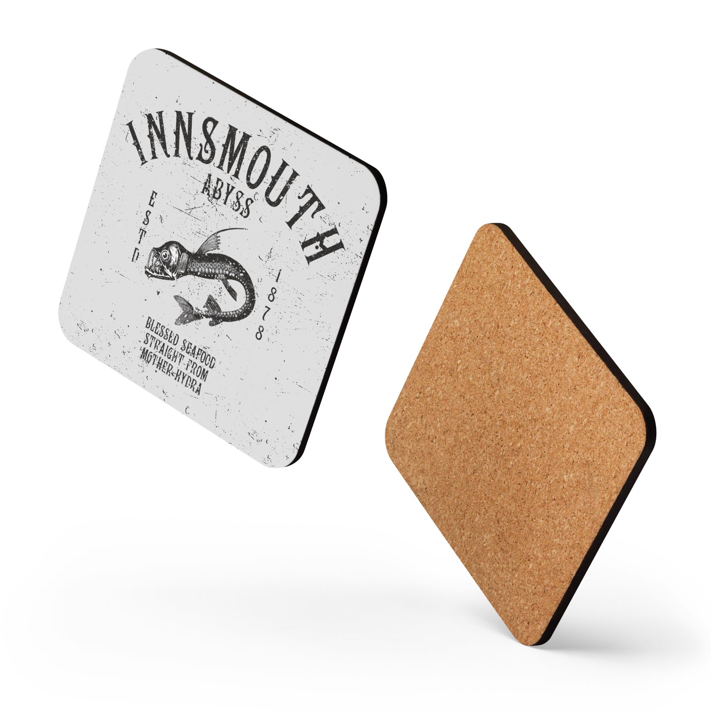 Mariscos de Innsmouth Pescado de aguas profundas Pez víbora Posavasos con respaldo de corcho