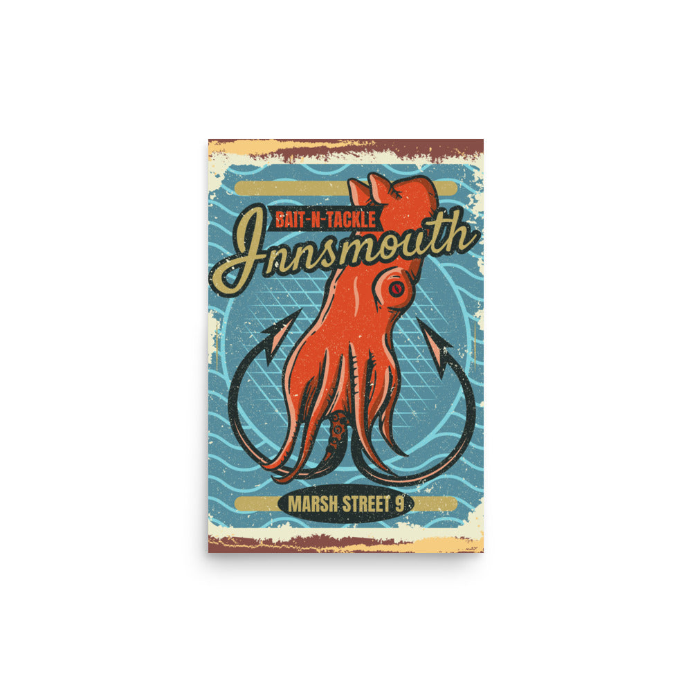 Innsmouth Bait and Tackle Fishing Lovecraft Poster