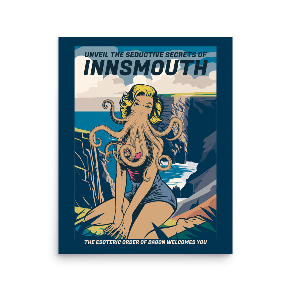 Innsmouth Pin-up Cthulhu Travel Poster Lovecraft Poster