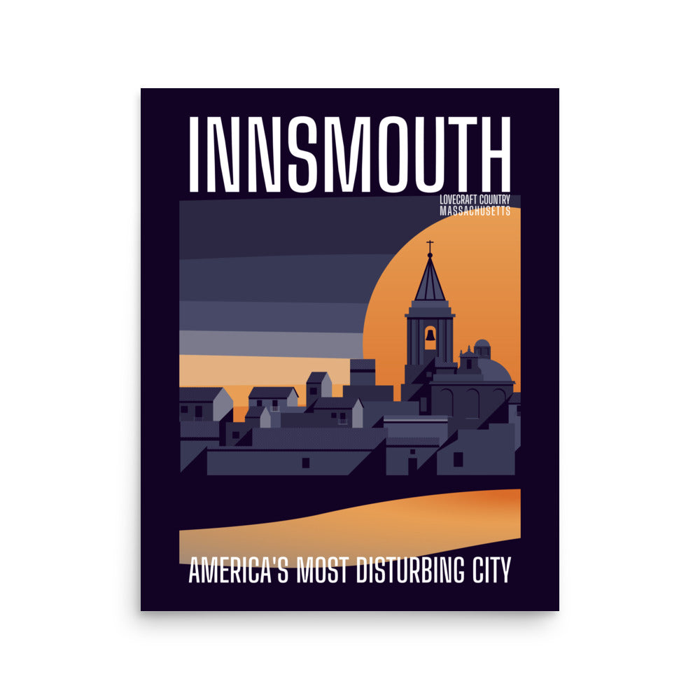 Póster de viaje vintage de Innsmouth Lovecraft Póster