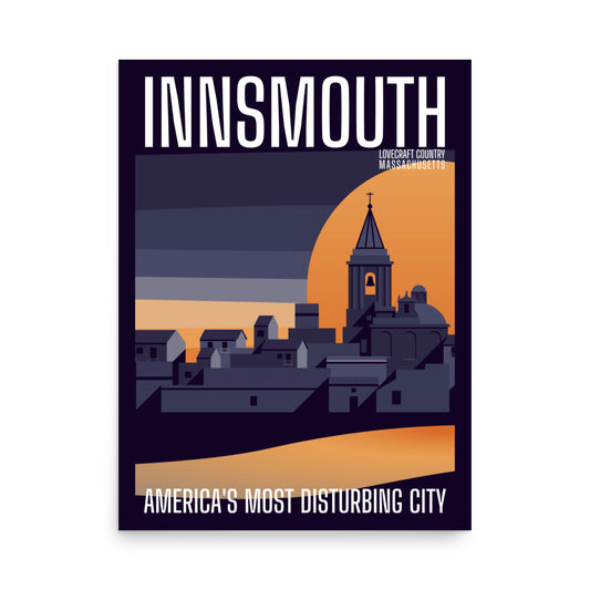 Affiche de voyage vintage d'Innsmouth, Lovecraft Poster