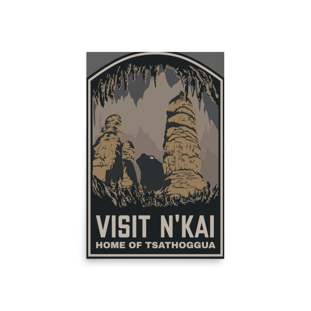 Visit N kai Travel Poster Lovecraft Tsathoggua Poster