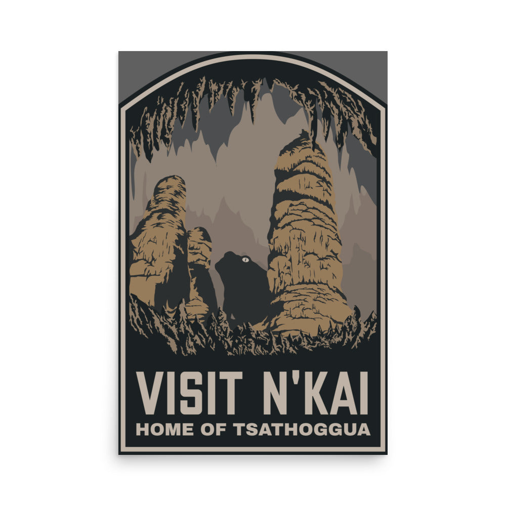 Visit N kai Travel Poster Lovecraft Tsathoggua Poster