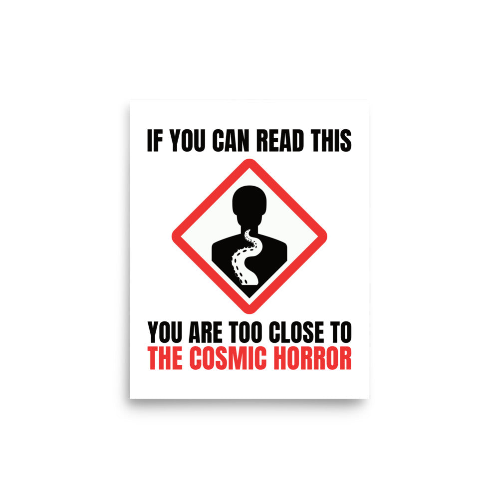 Warning Cosmic Horror Cthulhu Lovecraft Poster