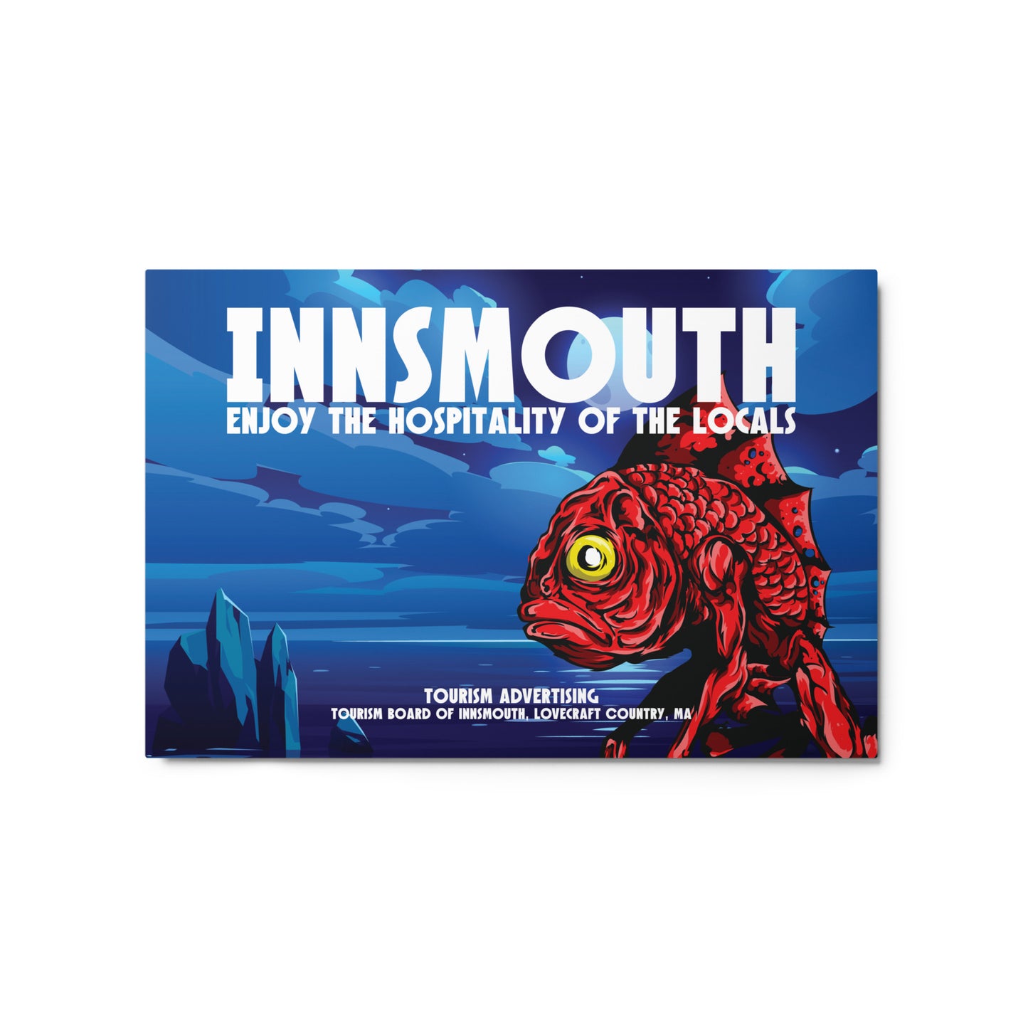 Innsmouth Vintage Travel Poster Lovecraft Metal prints