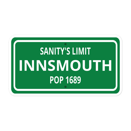 Innsmouth Street Sign Lovecraft Bubble-free stickers