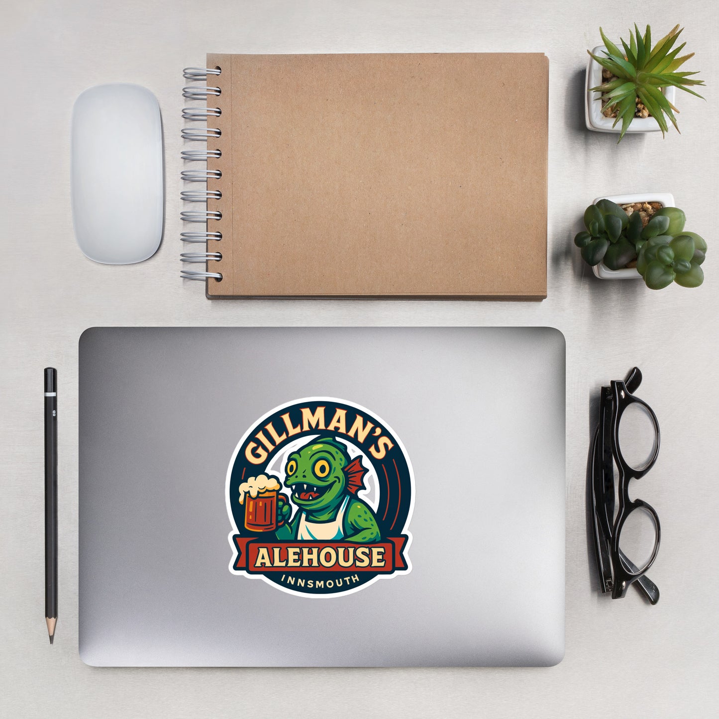 Gillman's Alehouse – Le bar le plus convivial d'Innsmouth Autocollants sans bulles