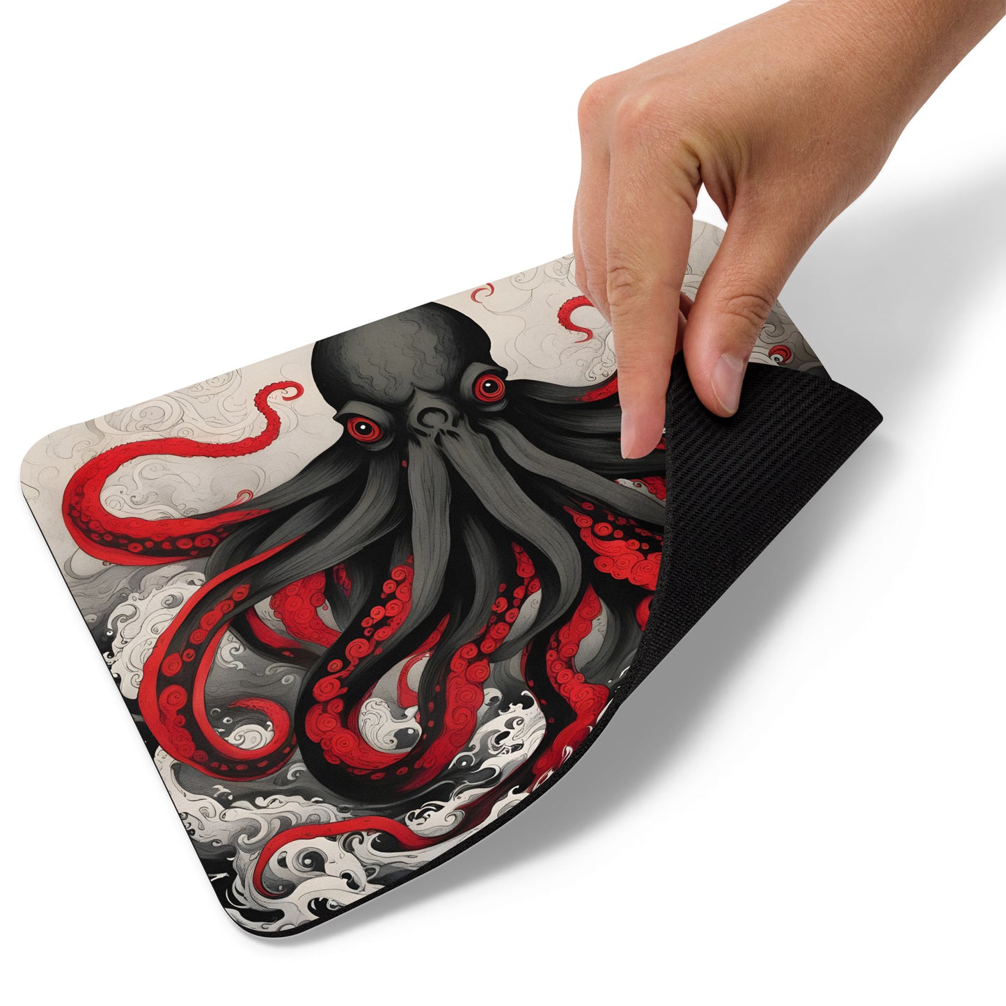 Tapis De Souris Peinture à l'encre asiatique Cthulhu