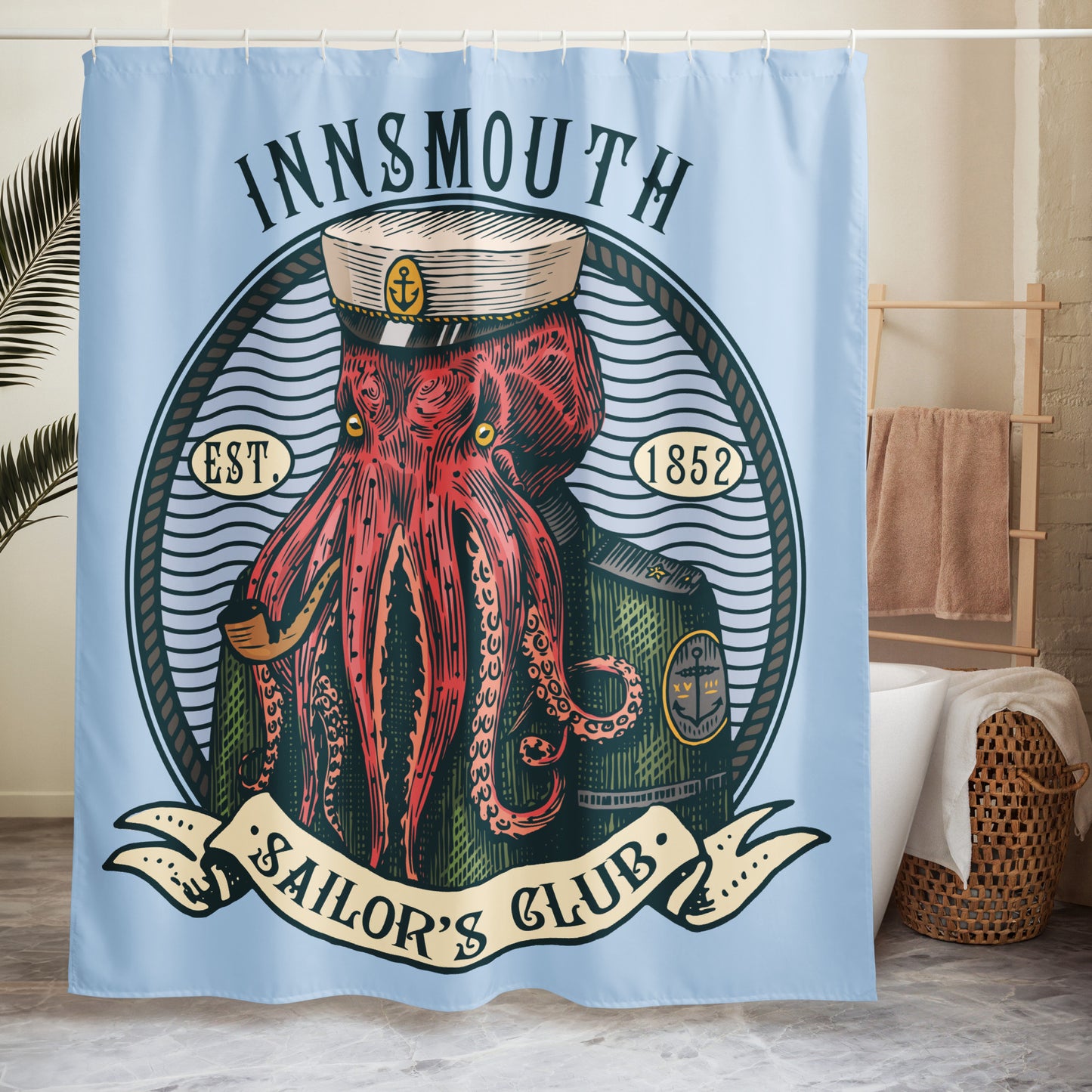 Cortina de ducha La sombra sobre Innsmouth Lovecraft Cthulhu Sailor