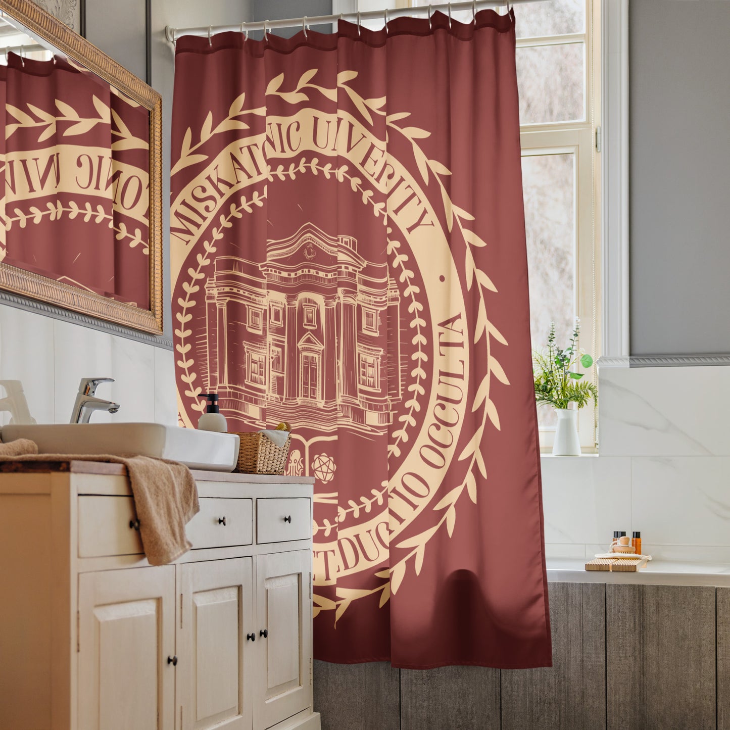 Miskatonic University Seal Shower curtain