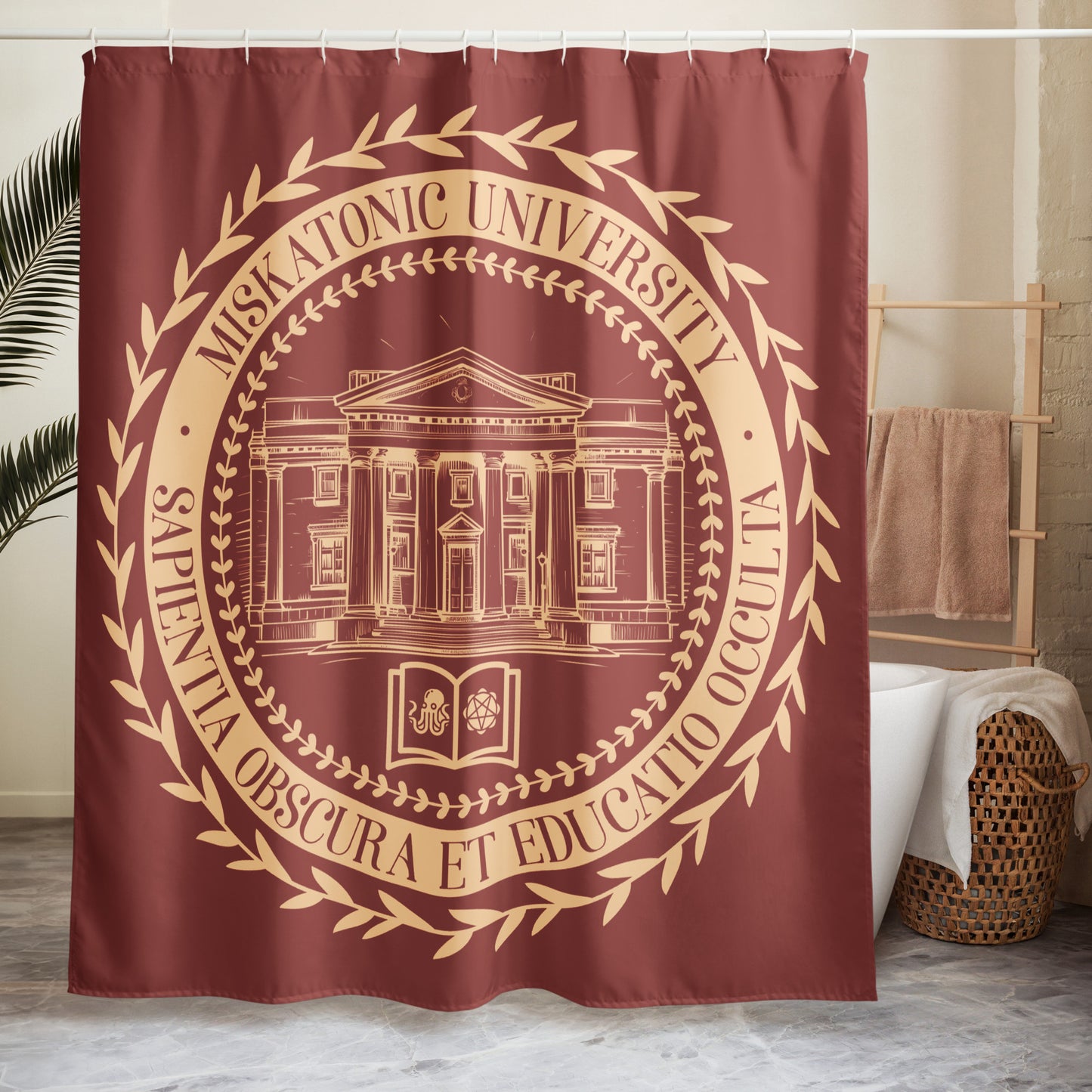 Miskatonic University Seal Shower curtain