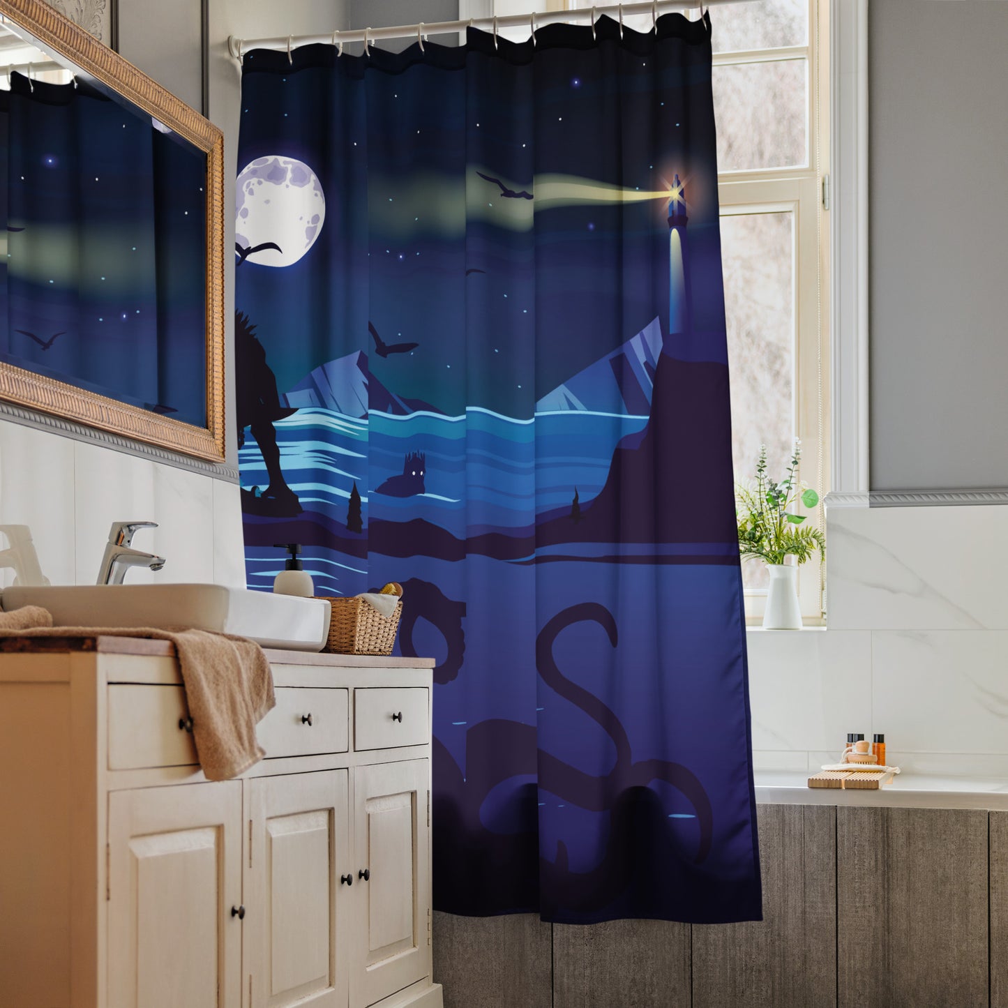 Innsmouth Devil Reef Deep Ones Lovecraft Shower curtain