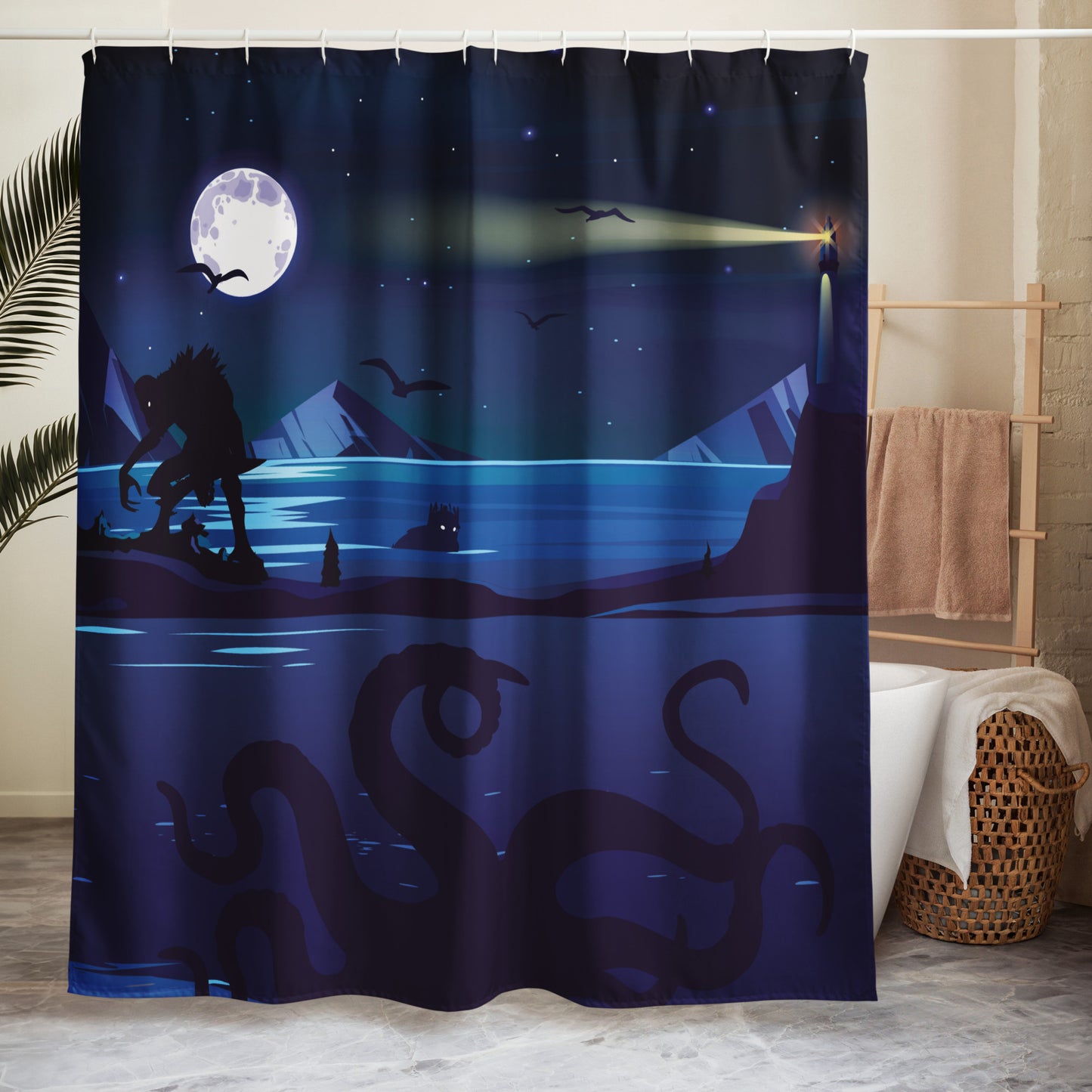 Innsmouth Devil Reef Deep Ones Lovecraft Shower curtain