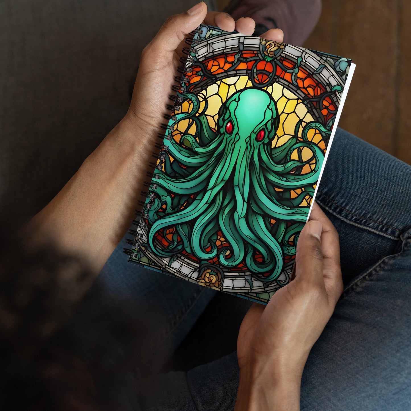 Cthulhu Vitrail Cahier à spirale