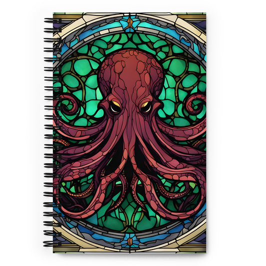 Cuaderno espiral de vidrieras de Cthulhu