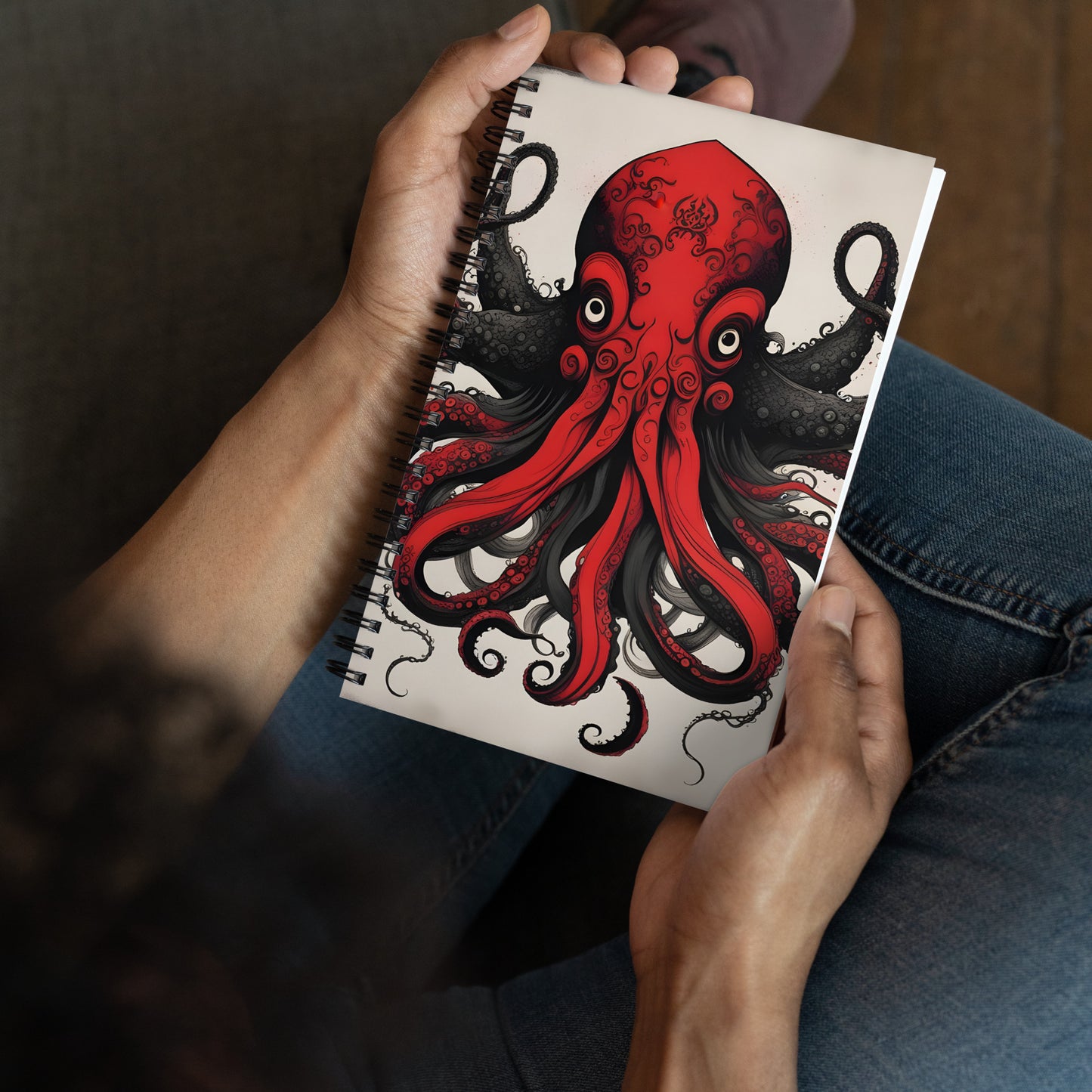 Peinture à l'encre asiatique de Cthulhu Cahier à spirale