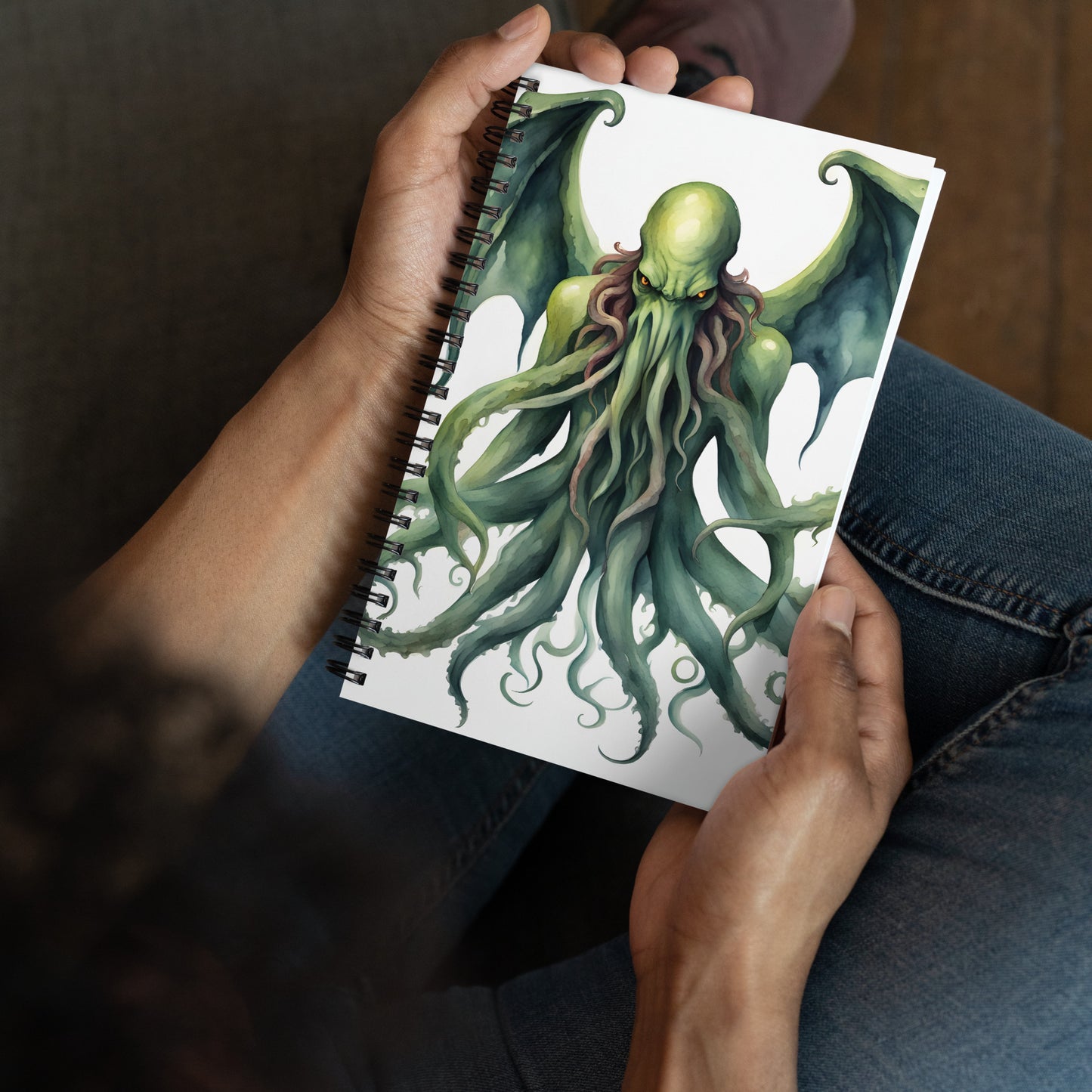 Cthulhu Pintura A La Acuarela Cuaderno De Espiral