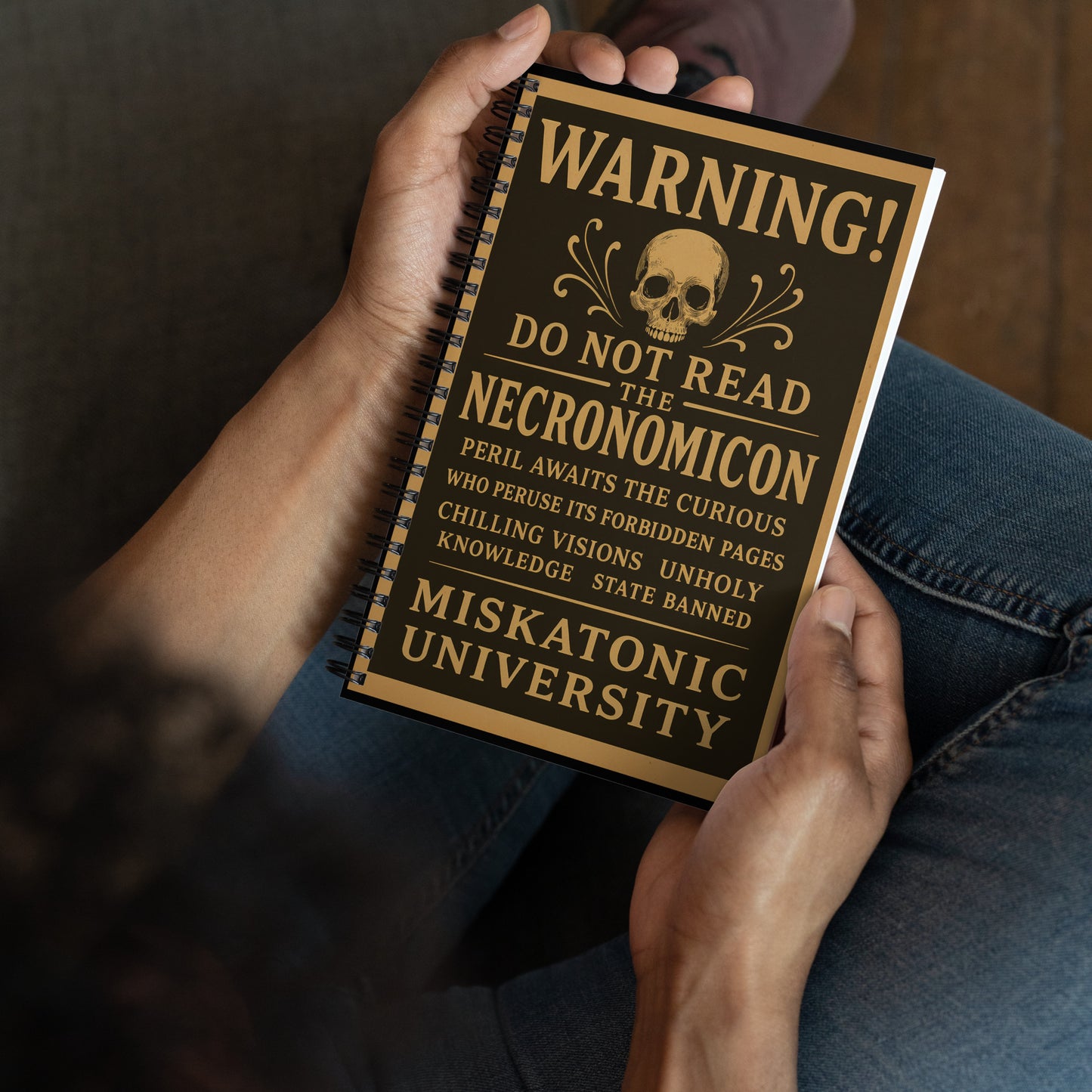 Necronomicón – Precaución Prohibida por la Universidad de Miskatonic Cuaderno de espiral