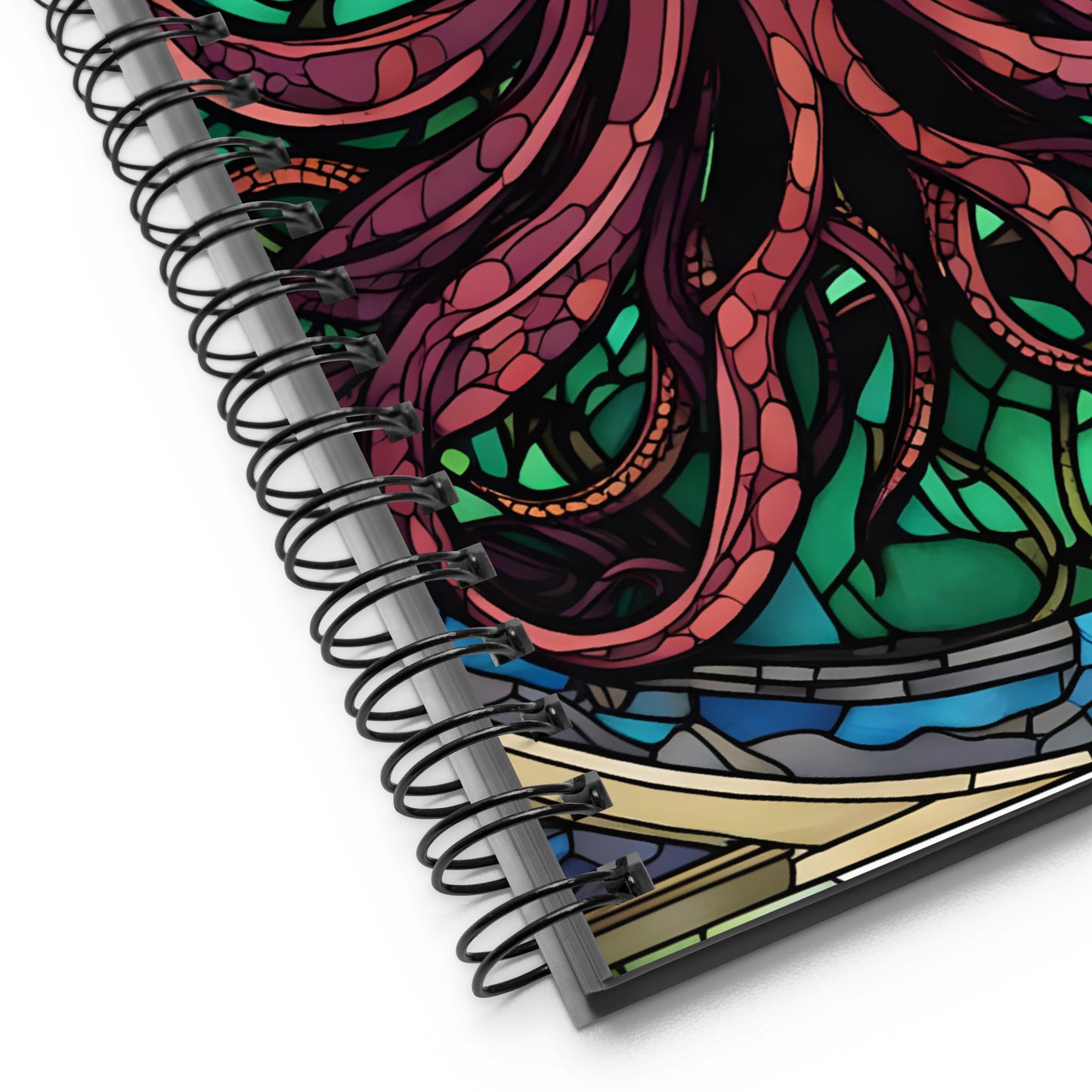 Cuaderno espiral de vidrieras de Cthulhu