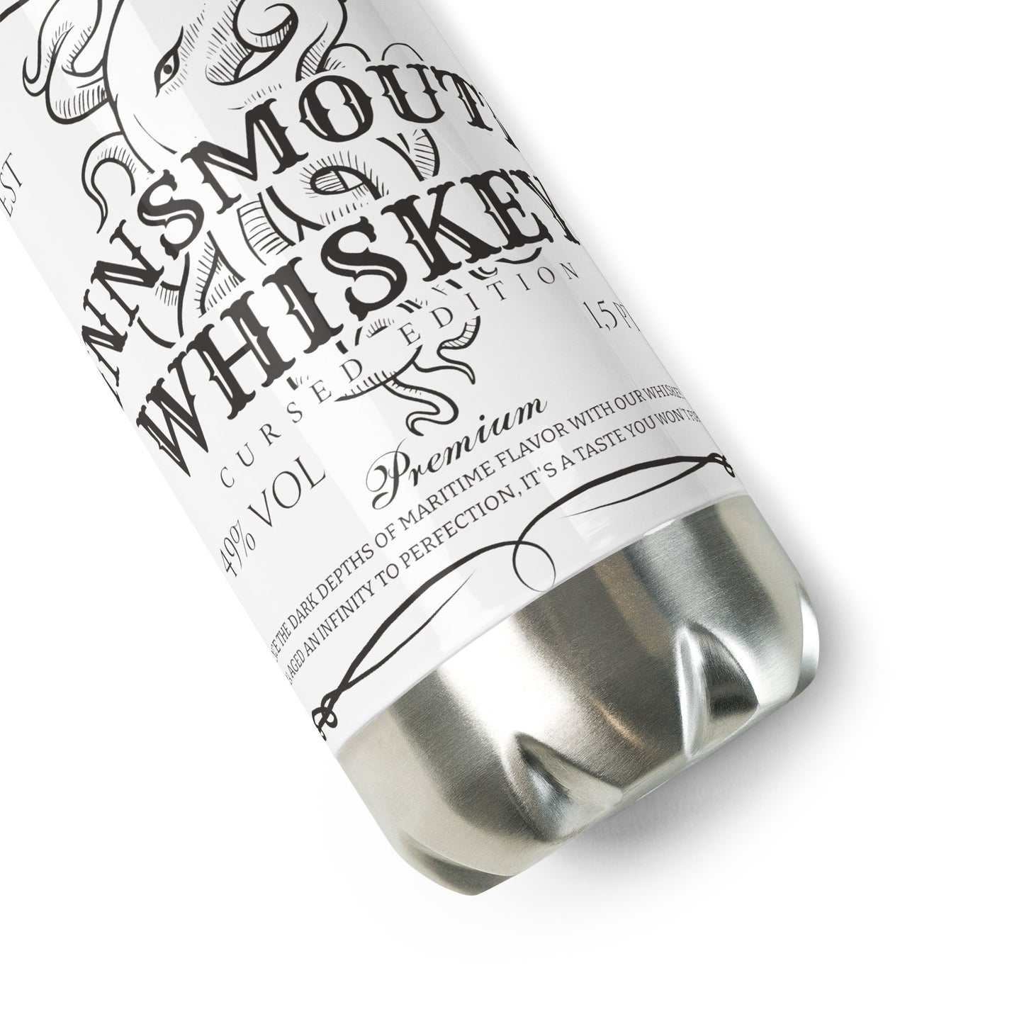 Innsmouth Whiskey Label Lovecraft Stainless steel water bottle