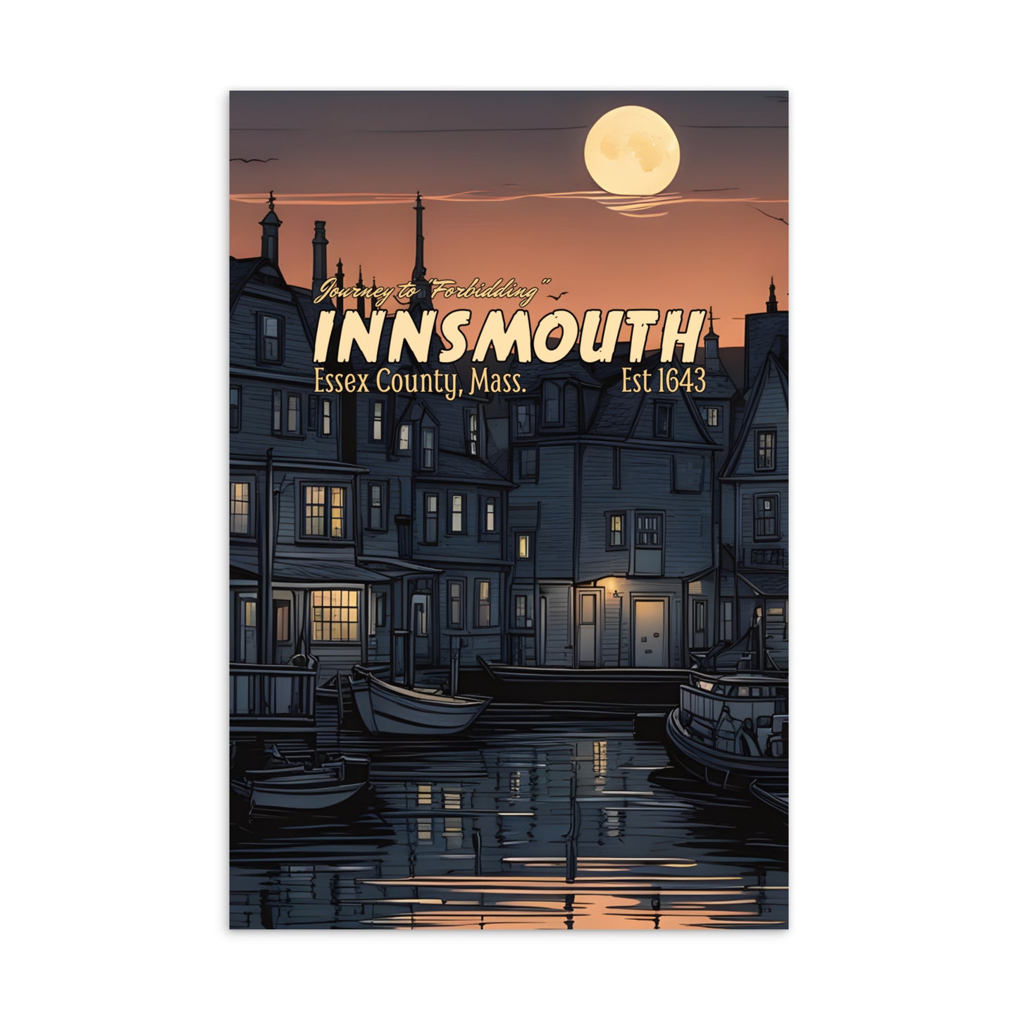 Voyage à Innsmouth Carte postale standard