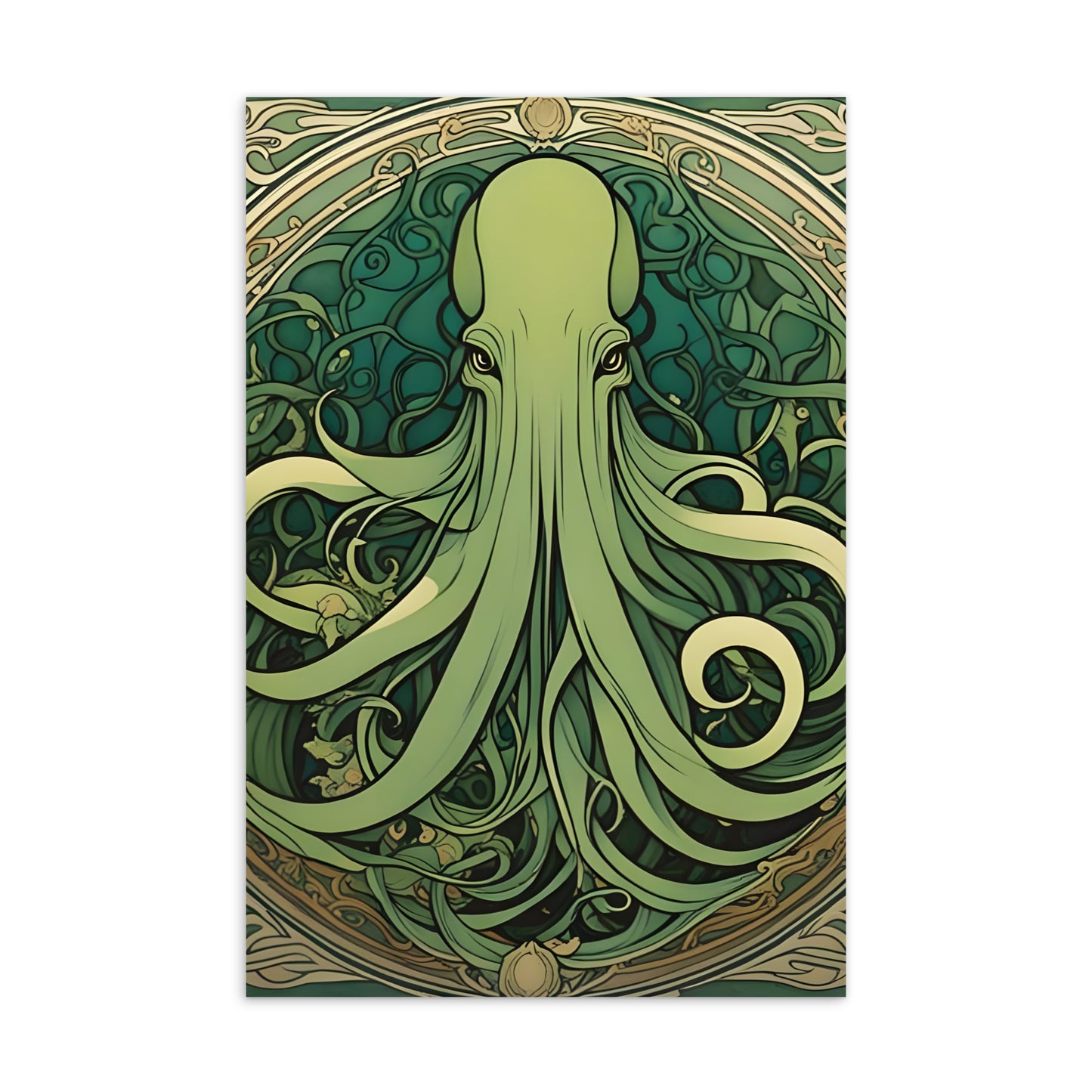 Postal estándar Cthulhu Art Nouveau