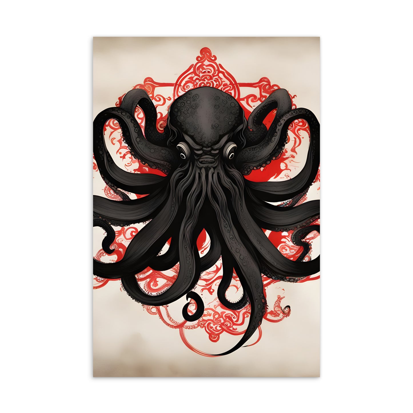 Cthulhu Asian Ink Painting Standard Postcard