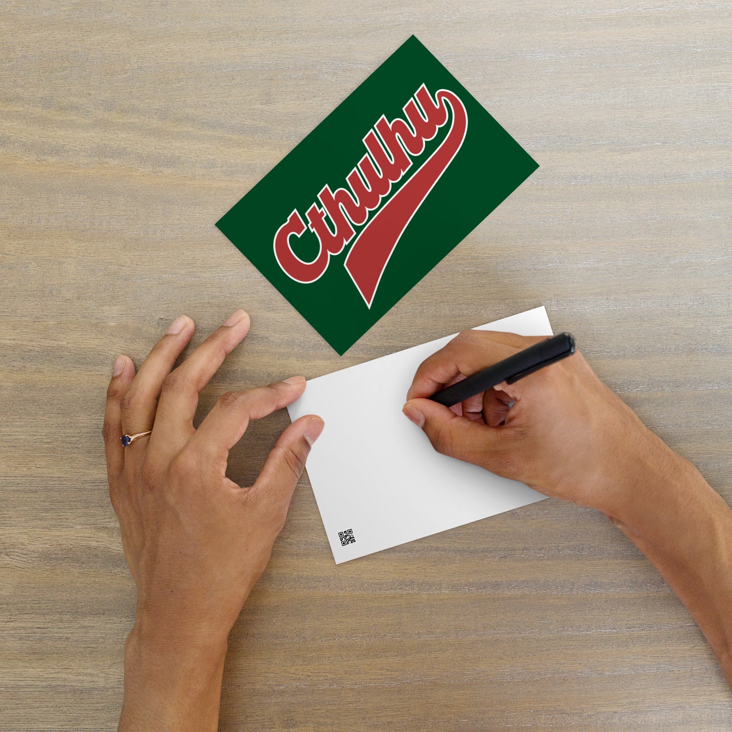Guion de la Liga de Cthulhu: Postal estándar con letras sobrenaturales vintage