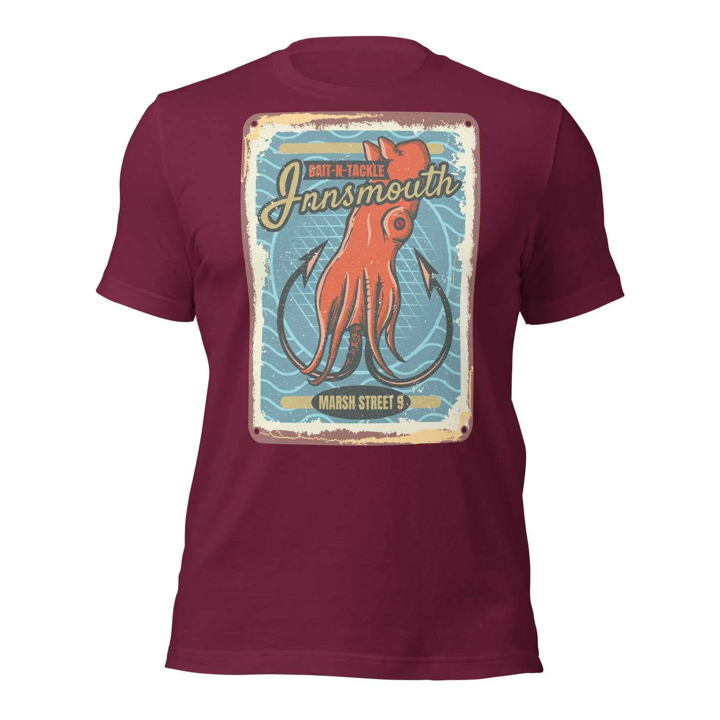 Camiseta unisex Innsmouth Bait and Tackle Fishing Lovecraft