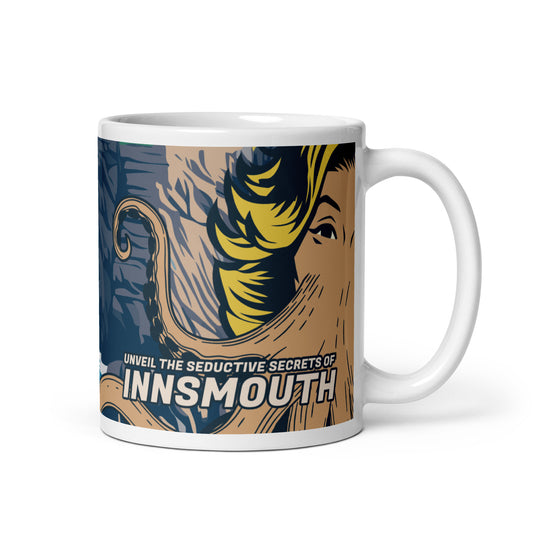 Innsmouth Woman Cthulhu Travel Tasse blanche brillante