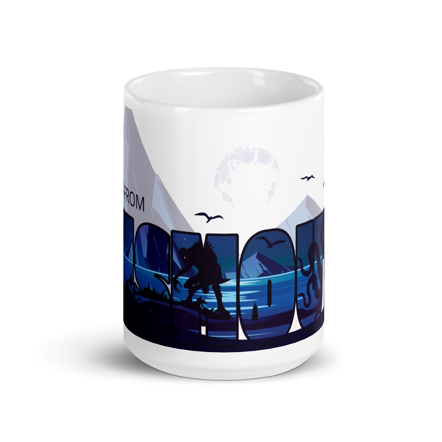 Innsmouth Devil Reef Deep Ones Lovecraft Tasse blanche brillante